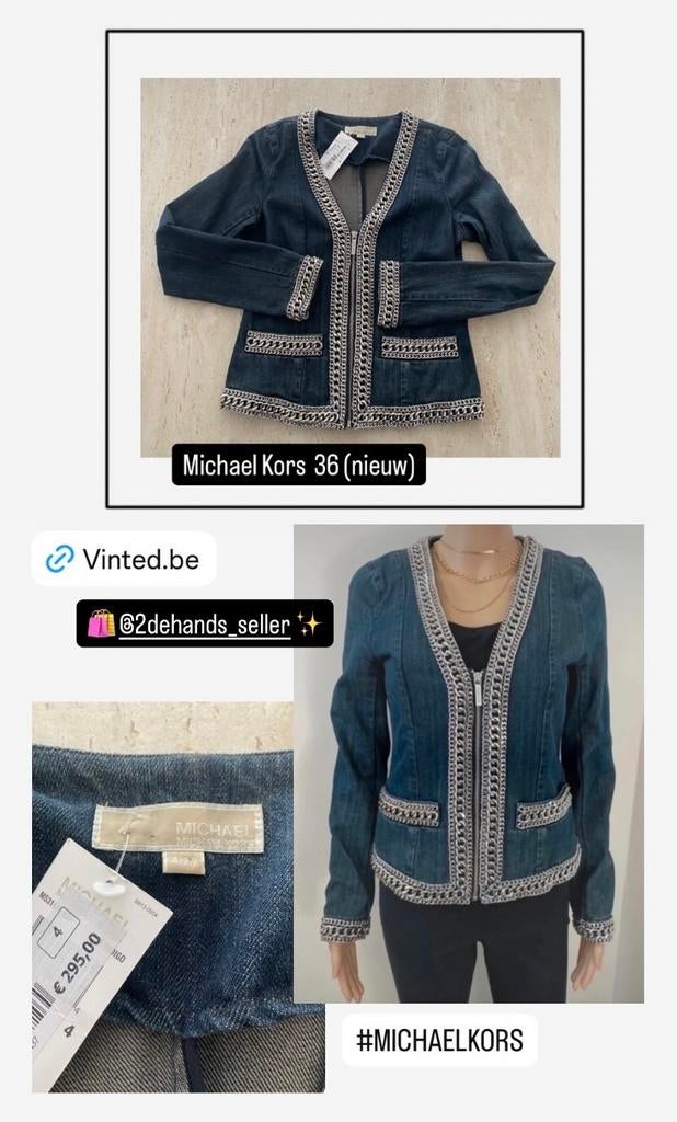 Michael Kors Denim Jasje – Maat: 36 (Nieuw met label), Vêtements | Femmes, Neuf, Michael Kors, Enlèvement ou Envoi, Taille 36 (S)