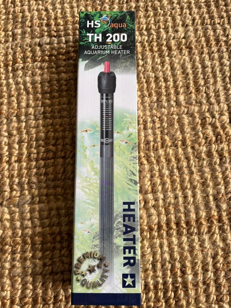 HS Aqua Glass Aquarium Heater & Protector TH-200 NIEUW, Dieren en Toebehoren, Ophalen of Verzenden, Nieuw, Verlichting of Verwarming