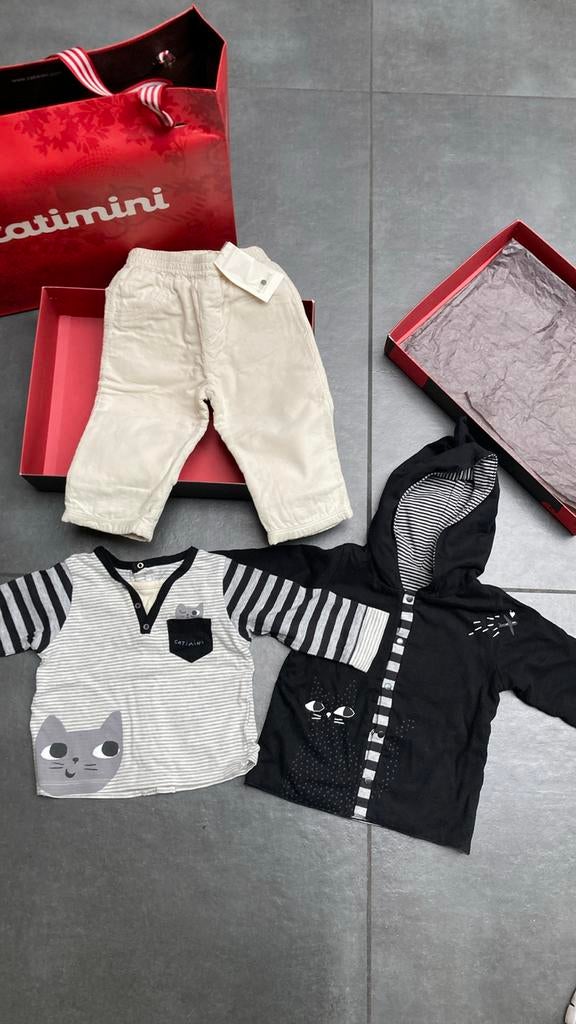 Nr 301:Catimini 3 delig set maat 74 met geschenkverpakking, Catimini, Nieuw, Ophalen of Verzenden, Setje