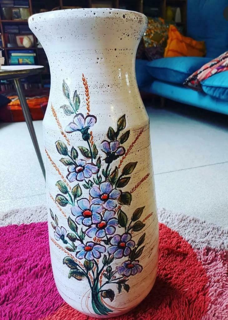 Grote vintage vloervaas in keramiek hand made, Ophalen