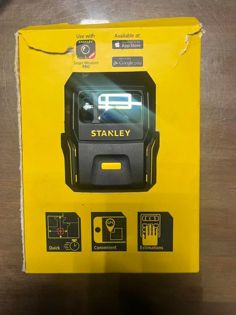STANLEY SMART MEASURE ---> laser afstandmeter STHT1-77366, Doe-het-zelf en Bouw, Ophalen of Verzenden, Nieuw, Afstand