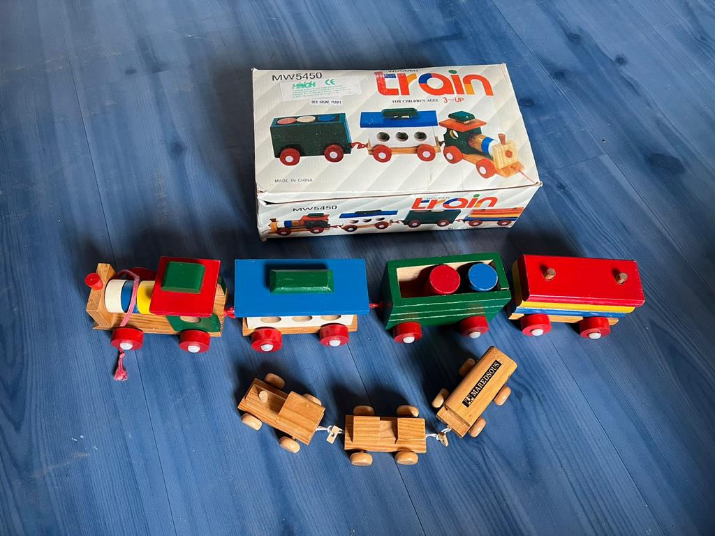 Jouet en bois train et puzzle, jeux société, Enlèvement ou Envoi, Comme neuf