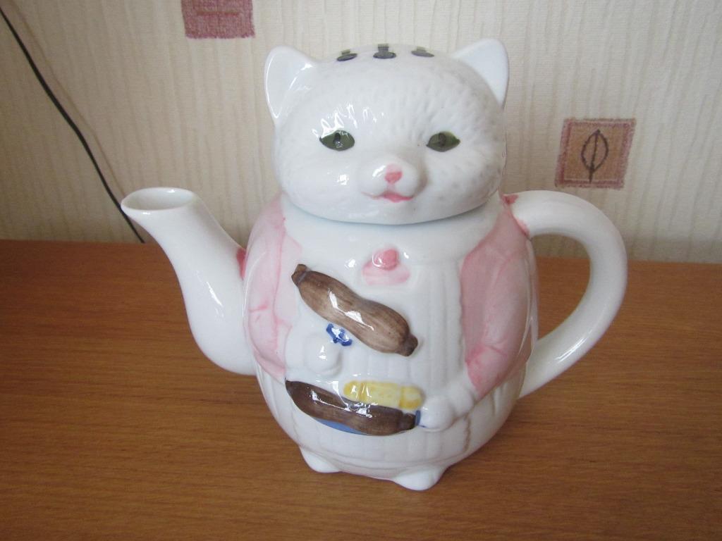 Théière en forme de chat, Enlèvement ou Envoi, Utilisé, Autres styles, Récipient(s)