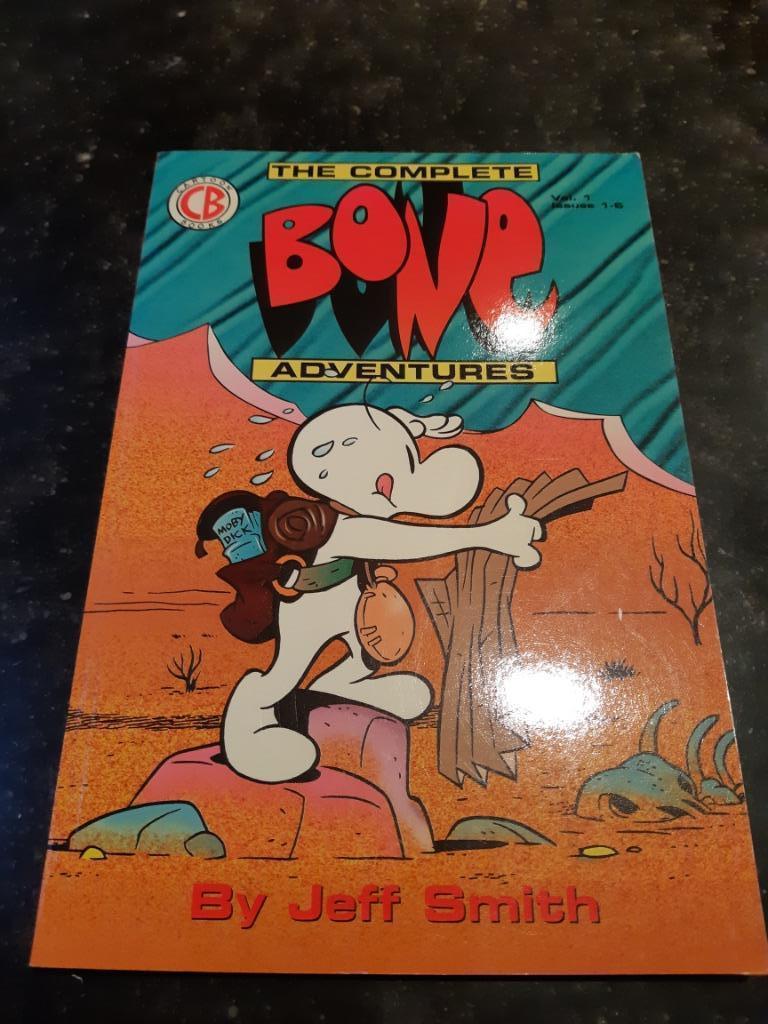 Comics BONE Complete Adventures Vol. 1 gesigneerd Jeff Smith, Boeken, Gelezen, Amerika, Complete serie of reeks, Ophalen of Verzenden