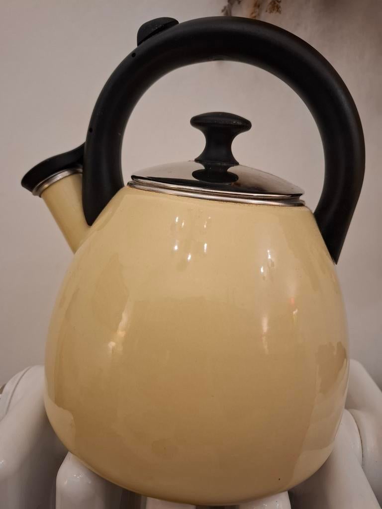 Retro emaille fluitketel waterkoker, Huis en Inrichting, Keuken | Potten en Pannen, Ophalen