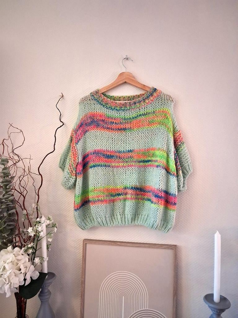 Modieuze trui van 30% mohair, Ophalen