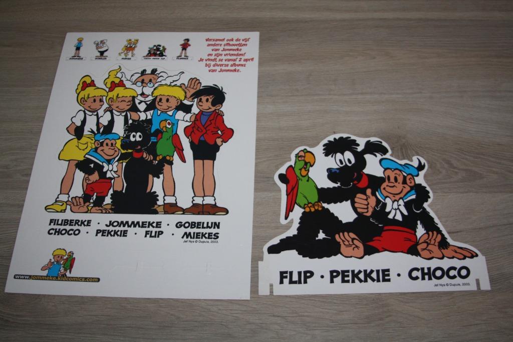 Lotje Jommeke Silhouetten , Jef Nys , 2003 ( 2 items ), Ophalen of Verzenden, Overige figuren, Gebruikt, Plaatje, Poster of Sticker