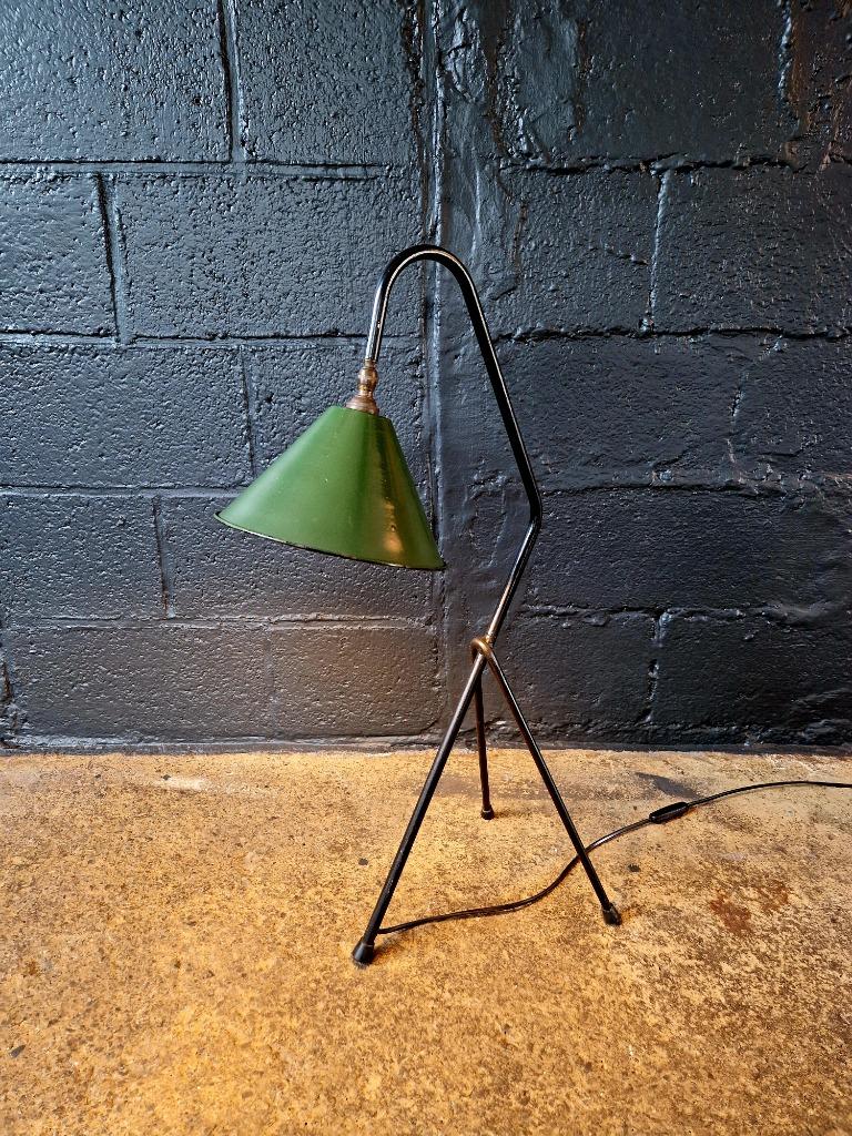 Industriële driepoot vloerlamp, 1950, Antiek en Kunst, Ophalen of Verzenden