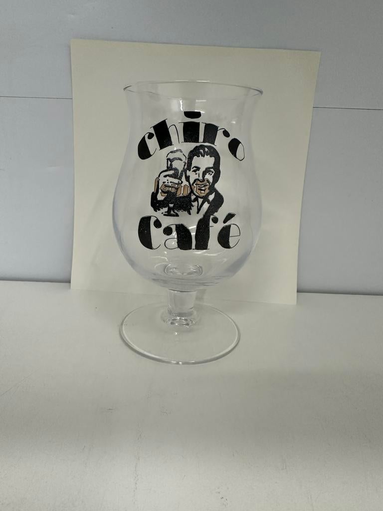 Duvel glas Chiro café 33 cl, Ophalen of Verzenden, Zo goed als nieuw