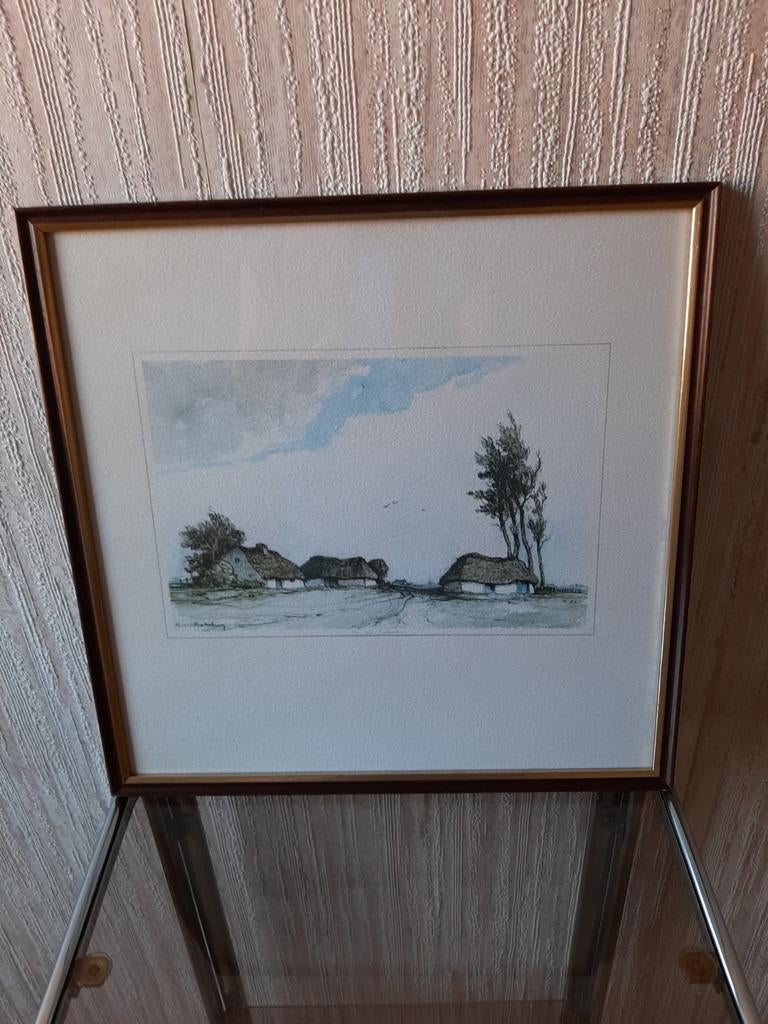 Kader met tekeningen, Antiek en Kunst, Ophalen of Verzenden