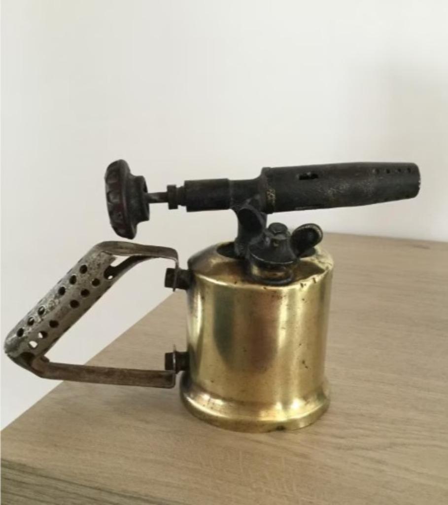 Antieken koperen gasbrander, Antiek en Kunst, Ophalen of Verzenden, Koper