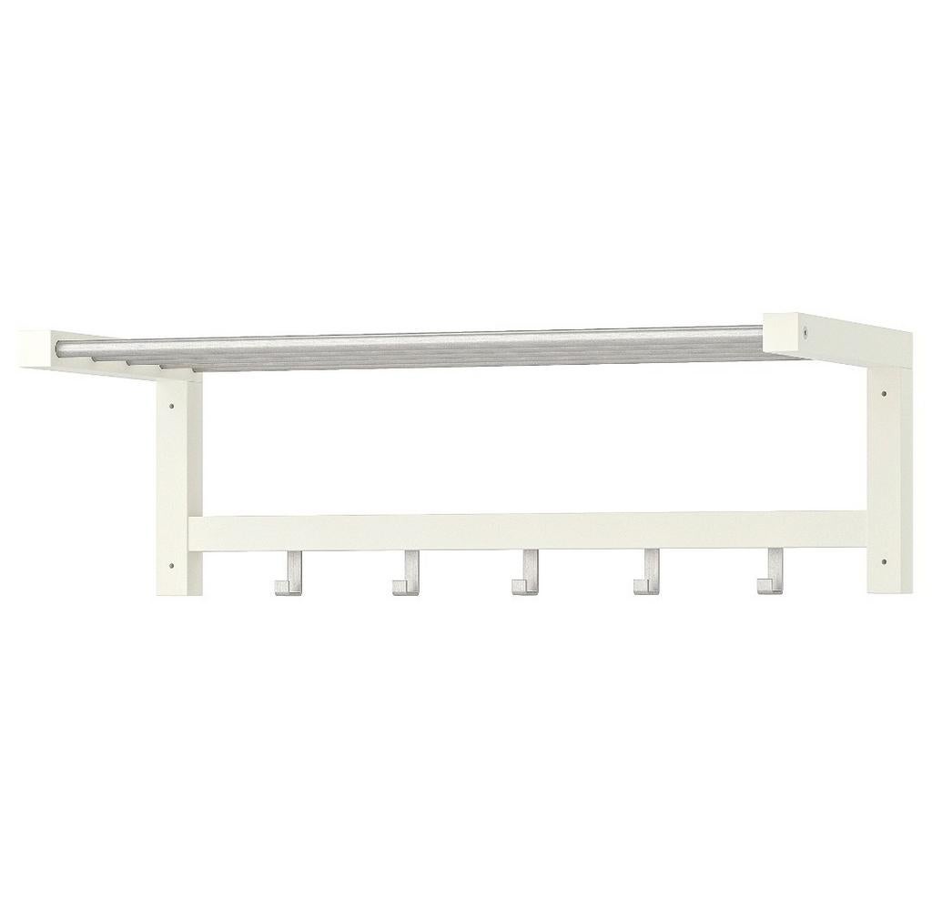 TJUSIG IKEA kapstok met plank, Huis en Inrichting, Zo goed als nieuw, Hout, Wandkapstok