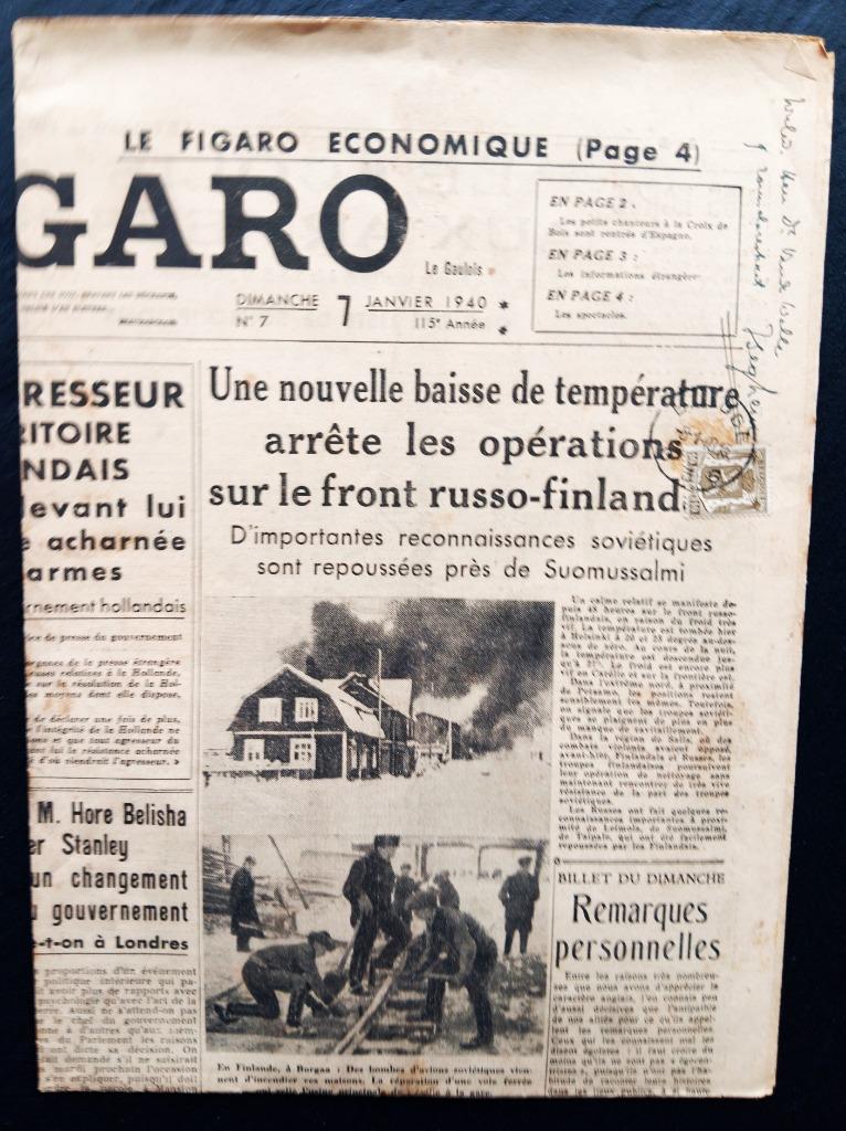 .3 X oorlogsgereateerde  LE FIGARO, Ophalen