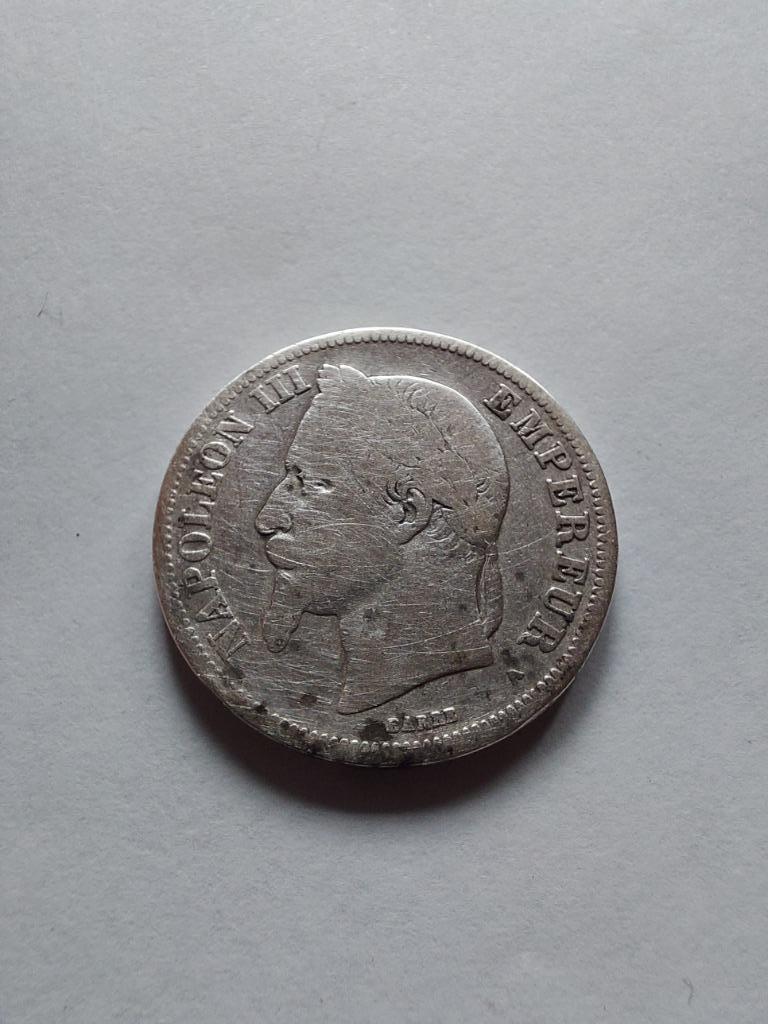 Pièce Napoleon 3 1869 2 Francs tête laurée, Enlèvement, Autres valeurs