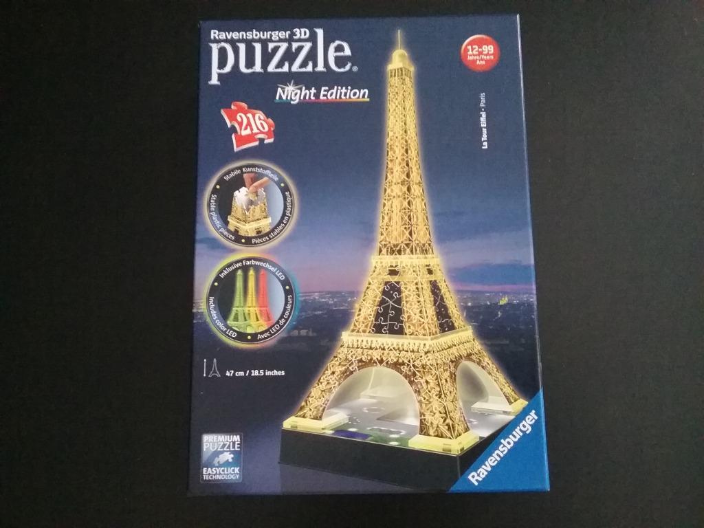 3d puzzel Eiffeltoren, Ophalen, Minder dan 500 stukjes, Zo goed als nieuw, Rubik's of 3D-puzzel