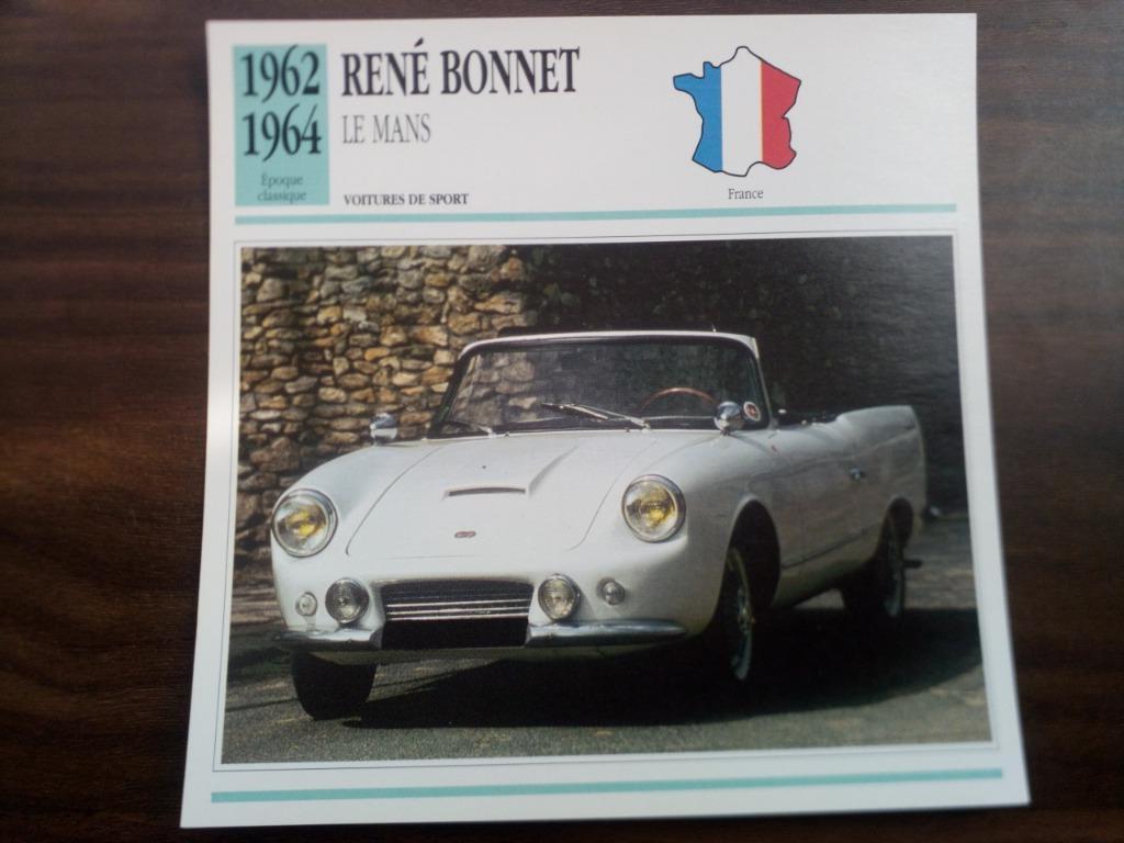 René Bonnet, Reyonnah, Rolux, Rondeau, Rovin, Salmson-Fiches, Ophalen of Verzenden, Zo goed als nieuw, Auto's