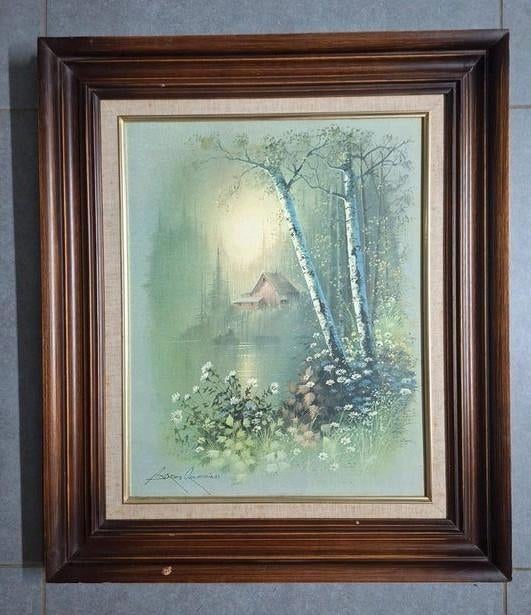 Toile Andres Orpinas avec cadre 62 cm sur 72 cm, Antiquités & Art, Art | Peinture | Classique, Enlèvement
