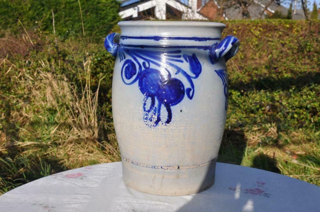 grand pot en gres gris bleu 40cm, Enlèvement ou Envoi