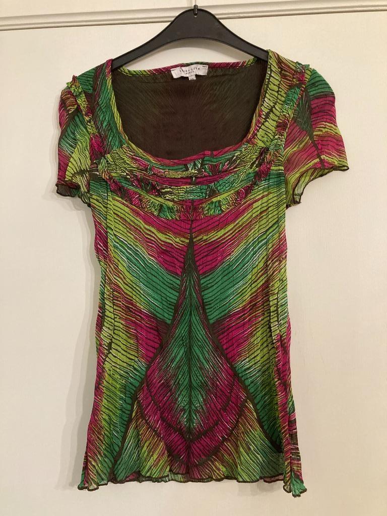 Groen-fuchsia bloesje - Lola & Liza - maat 40, Kleding | Dames, Ophalen of Verzenden, Gedragen, Groen, Maat 38/40 (M)
