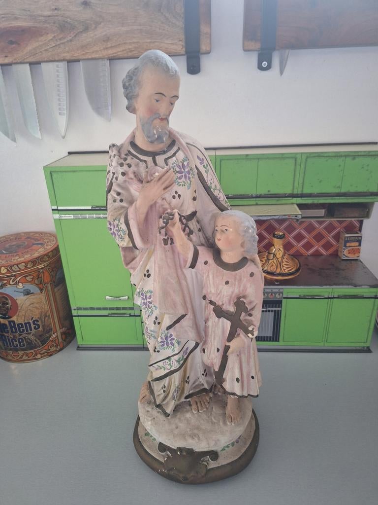 de Heilige Jozef met het kindje Jezus, Antiek en Kunst, Ophalen of Verzenden