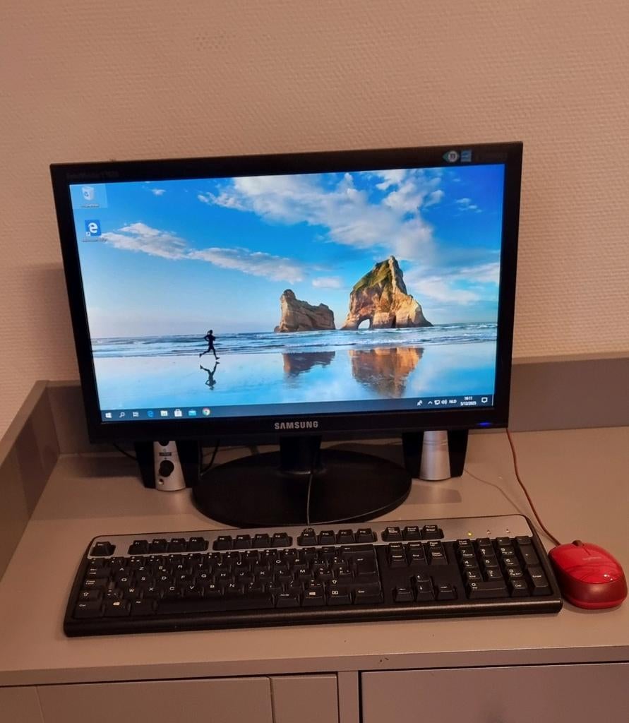 Desktop pc HP Compaq + Samsung scherm, Audio, Tv en Foto, Televisies, Ophalen, Samsung