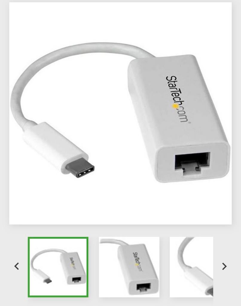 Adaptateur USB C vers Gigabit Ethernet, Comme neuf