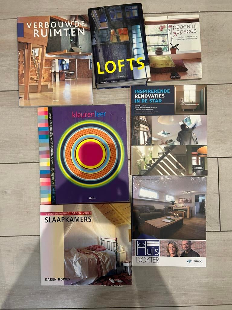 Lot van 7 mooie boeken over architectuur + interieur 3€/boek, Boeken, Ophalen, Gelezen