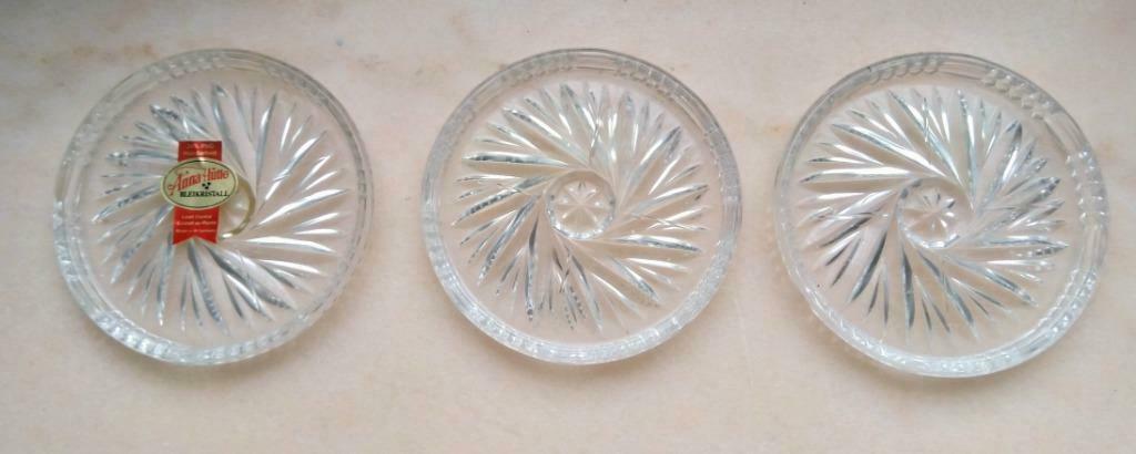 Dessous de verre vintage en cristal, Enlèvement ou Envoi