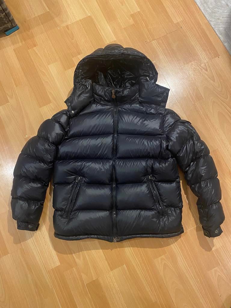 Moncler maya jas, Ophalen of Verzenden, Gedragen, Maat 52/54 (L), Zwart