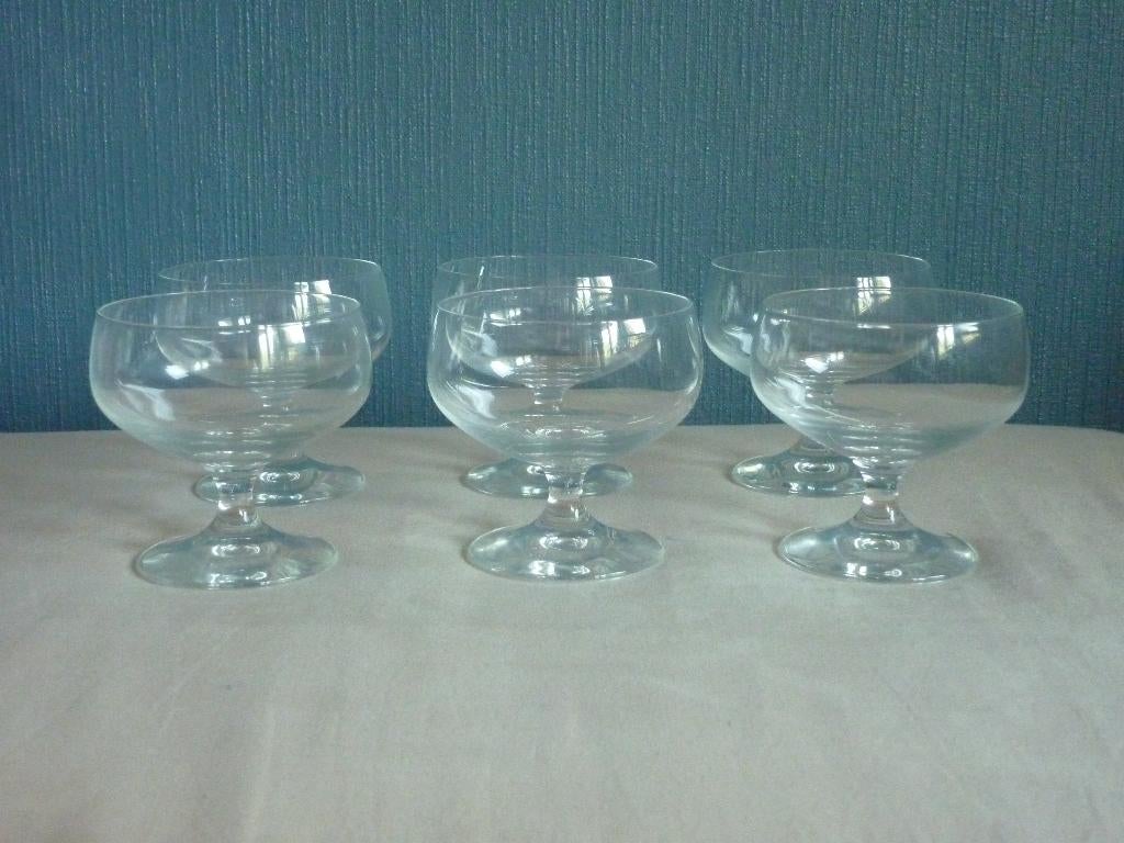 6 Dessertglazen - IJscoupes, Ophalen of Verzenden, Nieuw, Glas, Glas of Glazen