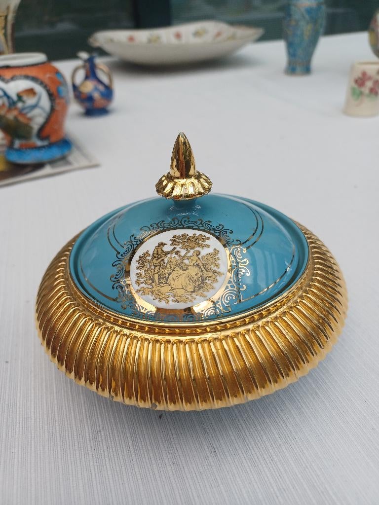 Bonbonnière japonaise/pot décoratif peint à la main - 1950, Enlèvement ou Envoi