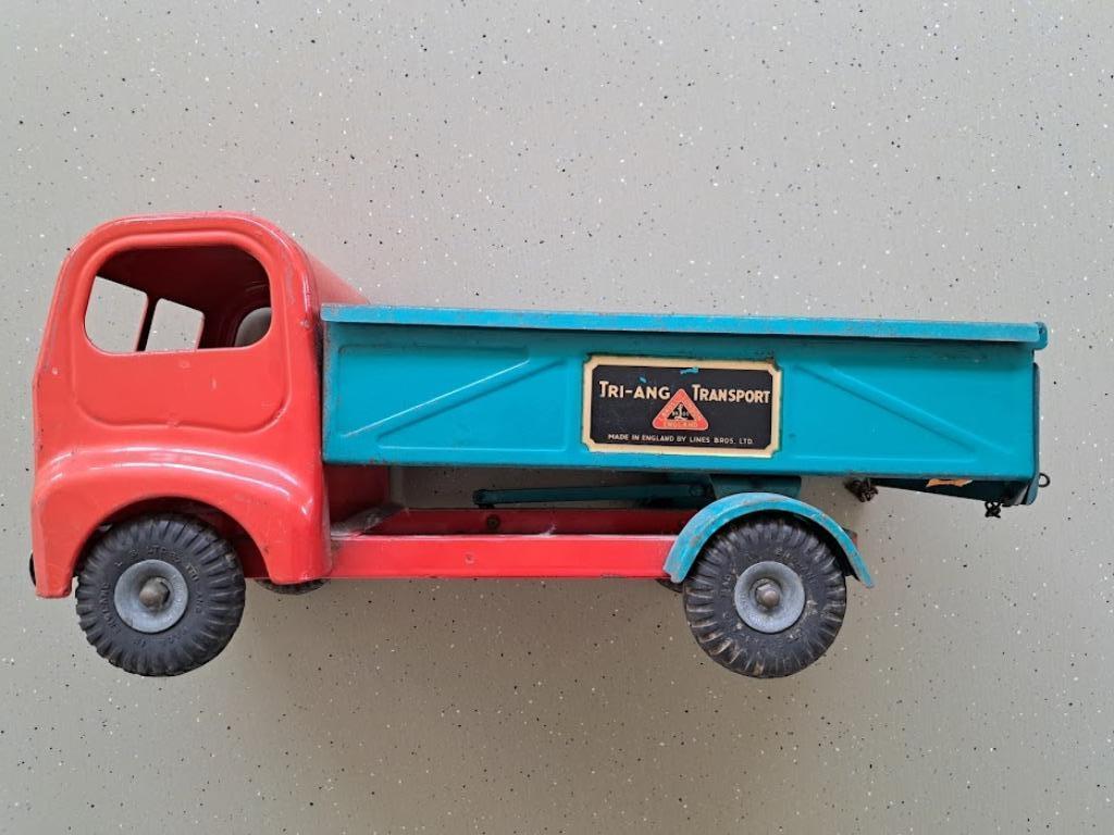 Vintage Tri-Ang Vrachtwagen - Rode Trekker, Antiek en Kunst, Ophalen