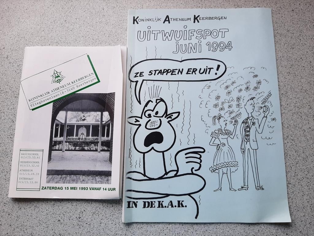 Schooltijdschriften K.A. Keerbergen 1993-1994 – Uitwuifspot, Verzamelen, Tijdschriften, Kranten en Knipsels, Ophalen of Verzenden