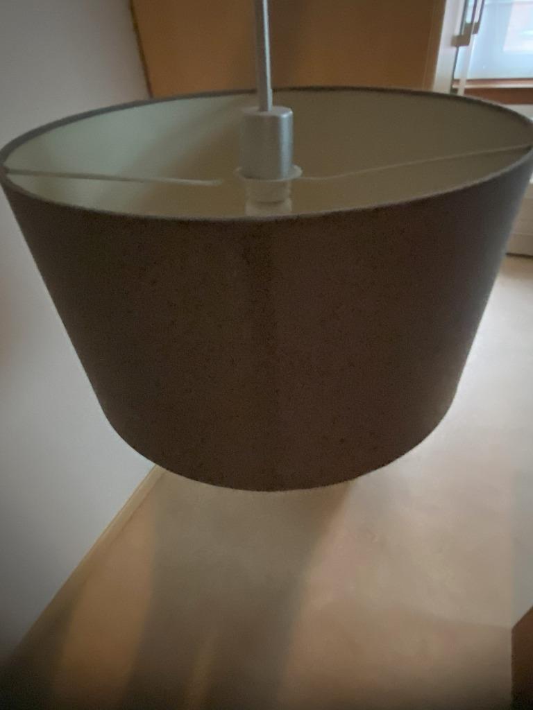 Luster met lampenkap, Moins de 25 cm, Beige, Rond, Comme neuf