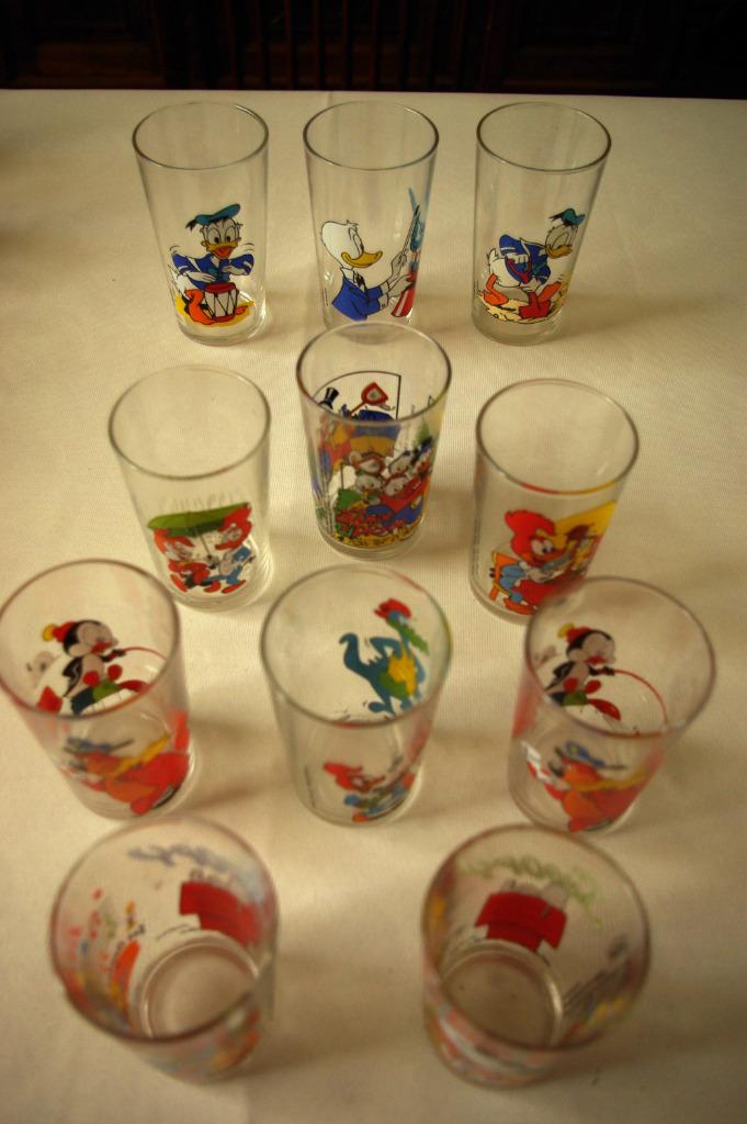 Série de 11 verres BD Amora lot B Dessins animés Rare !, Enlèvement ou Envoi, Comme neuf, Autres types