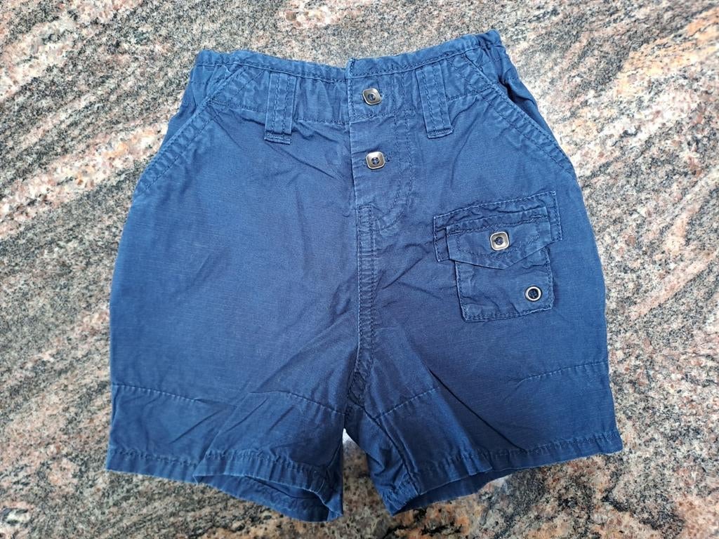 Mt 74 Donkerblauwe short, Gebruikt, Ophalen of Verzenden, Jongetje, Broekje