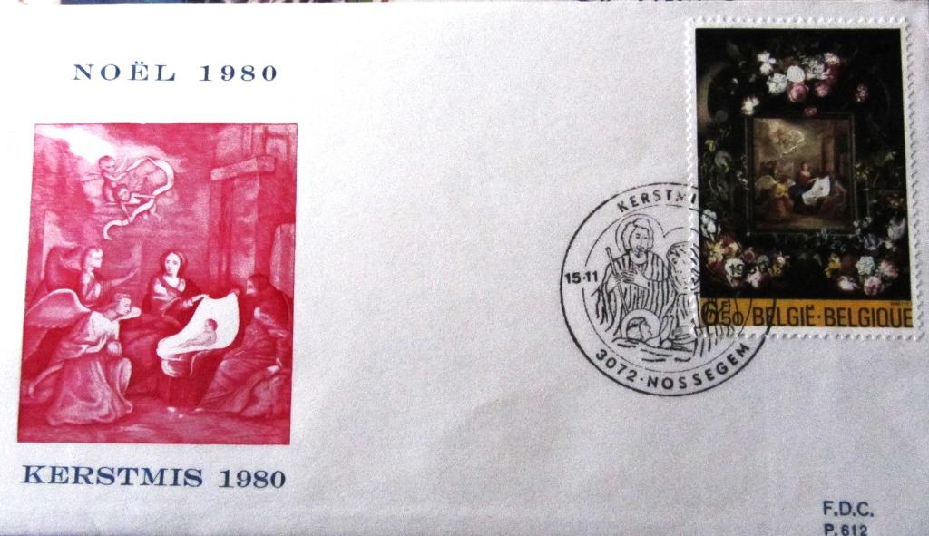 FIRST DAY COVER- KERSTMIS- BELGIË, Enlèvement ou Envoi, Affranchi, Autres thèmes