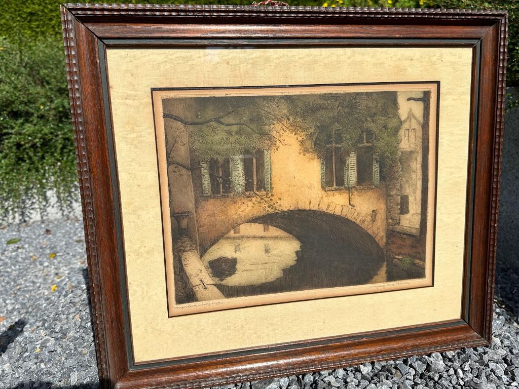 peinture (BRUGES CANAL ), Antiquités & Art, Art | Peinture | Classique, Enlèvement ou Envoi