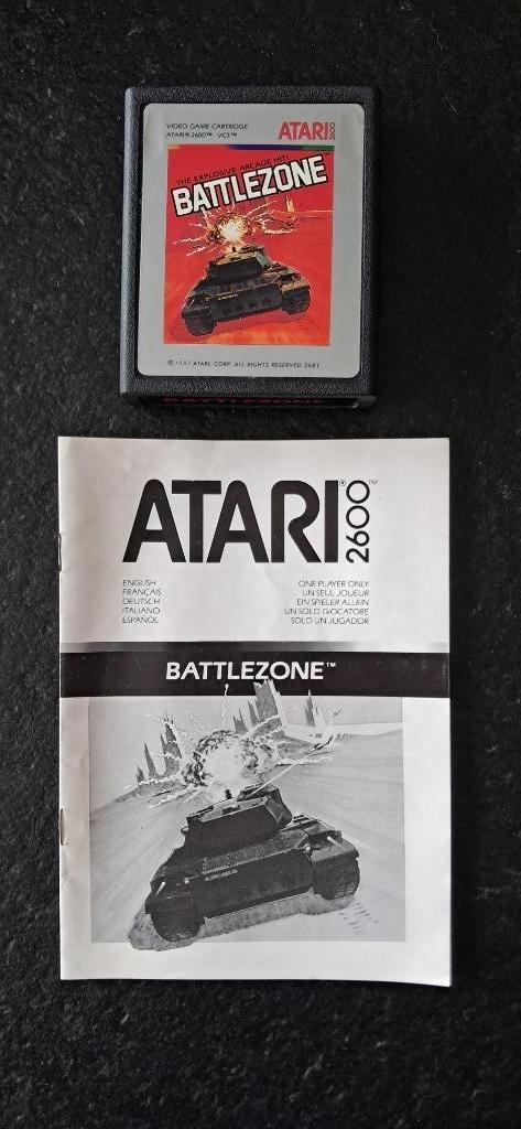 Atari 2600 Battlezone 1987 + handleiding, Games en Spelcomputers, Games | Atari, Ophalen of Verzenden, Atari 2600