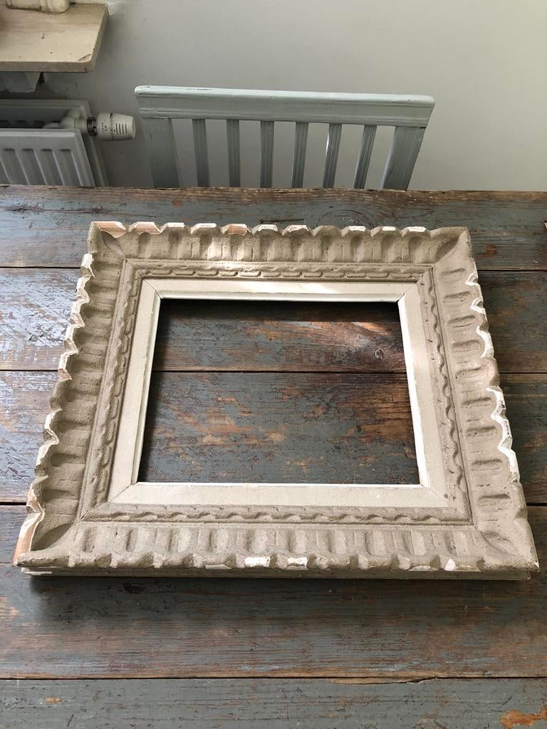 ANTIEKE VINTAGE KADER LIJST HOUT GIPS GALLERY WALL, Ophalen of Verzenden, Gebruikt, Hout