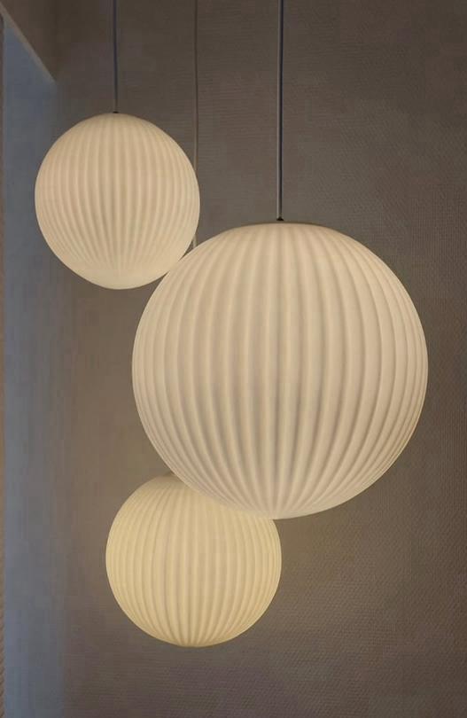 Lampe - suspension vintage en opaline Louis C. kalff 1950’s, Maison & Meubles, Enlèvement, Utilisé, Verre
