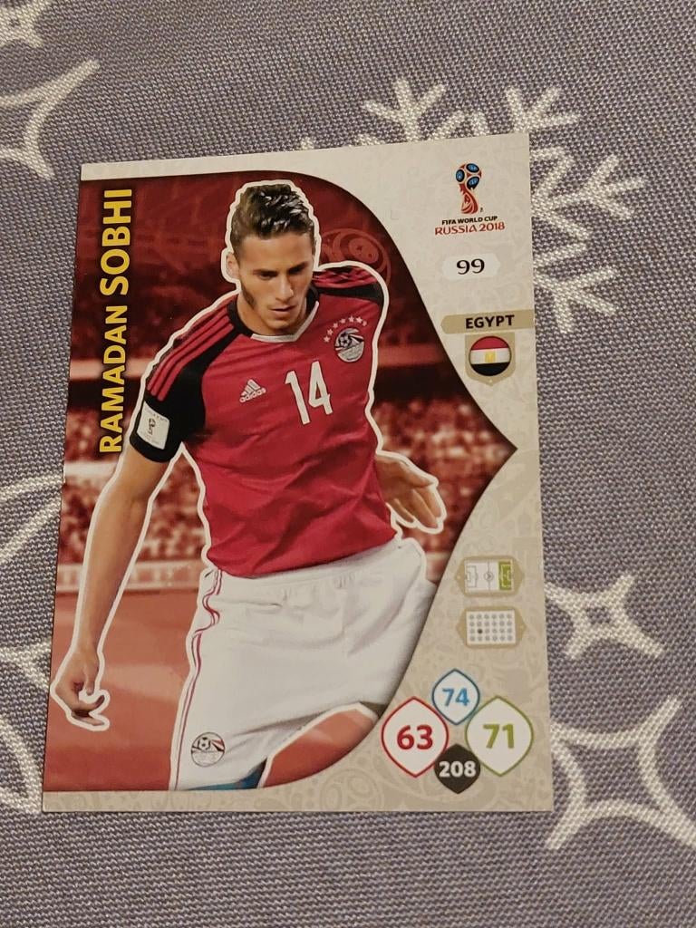 Voetbalkaart : Panini / Ramadan Sobhi / Egypte / WK 2018, Envoi, Comme neuf, Cartes de joueur