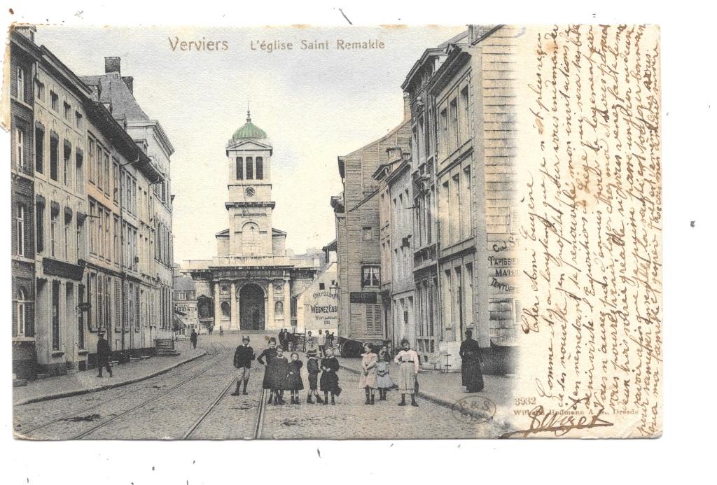 Verviers NA78: L'Eglise Saint-Remacle 1905, Enlèvement ou Envoi, Avant 1920, Affranchie, Liège