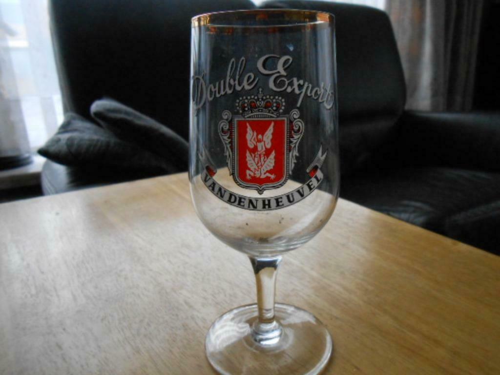 Double Export Vandenheuvel bierglas, Enlèvement ou Envoi, Utilisé, Verre ou Verres, Autres marques