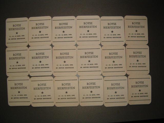 Apollinaris 3 : R/V : Serie 11-08-1995 Royse bierfeesten, Verzamelen, Ophalen of Verzenden, Zo goed als nieuw, Viltje(s)
