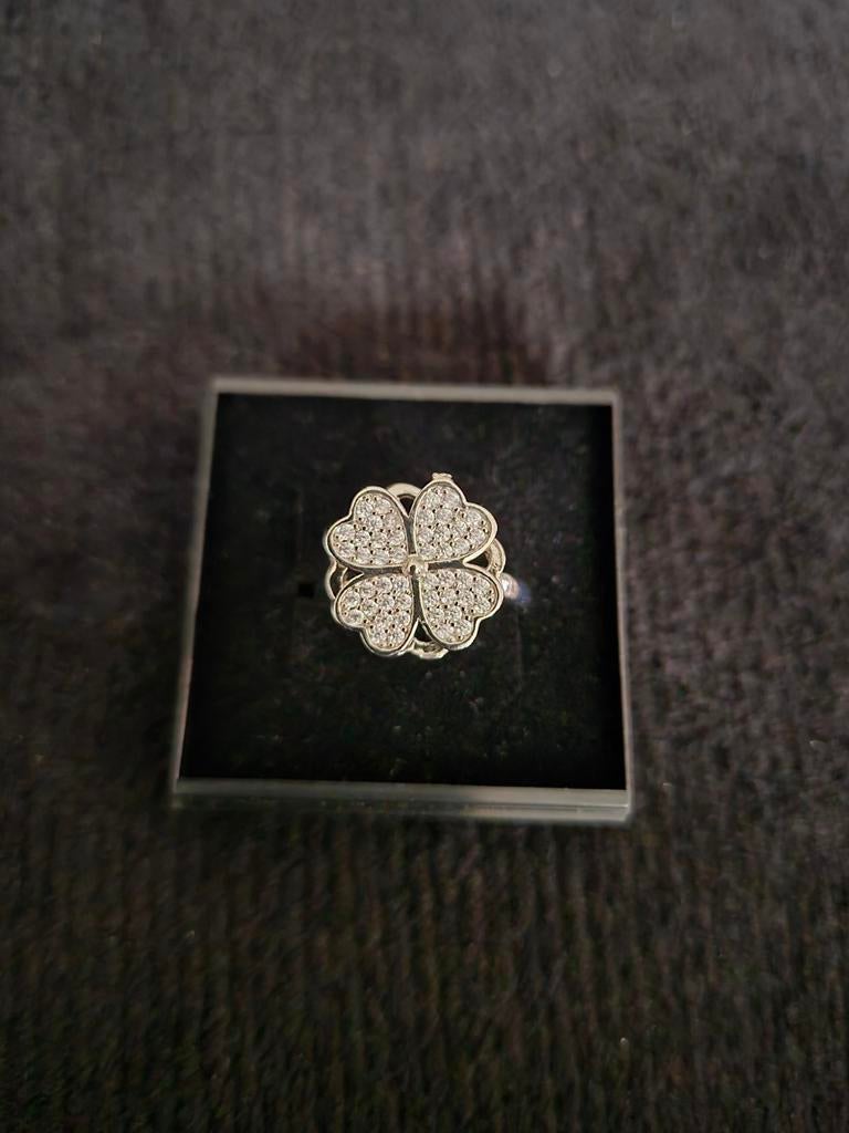 Nieuwe ring met fidget spinner in edelstaal, Neuf, Enlèvement ou Envoi, Fer ou Acier, Argent