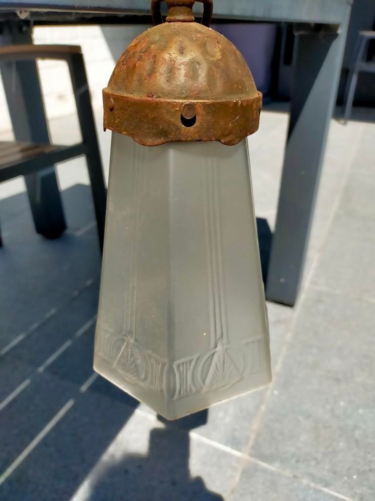Prachtige Art Nouveau luster, Antiek en Kunst, Ophalen