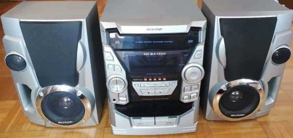 SHARP CD-BA1500 HiFi Volledige stereoketen audio set, Connexion MP3, Haut-parleurs, Enlèvement, Utilisé