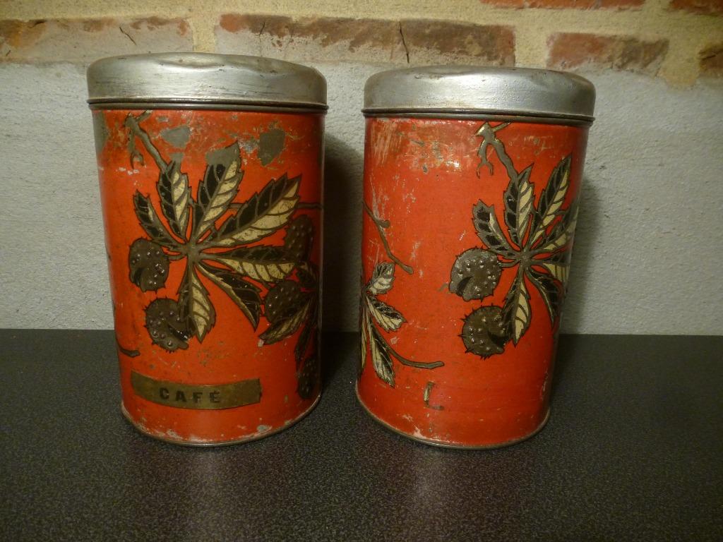 2 oude koffieblikken, Verzamelen, Ophalen of Verzenden, Gebruikt, Koffie