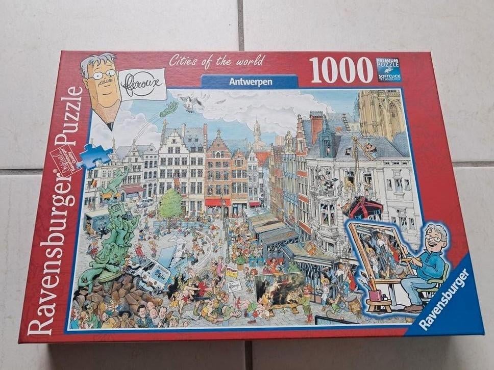 Puzzel 1000 stukjes-Cities of the world - Antwerpen, Ophalen, Zo goed als nieuw
